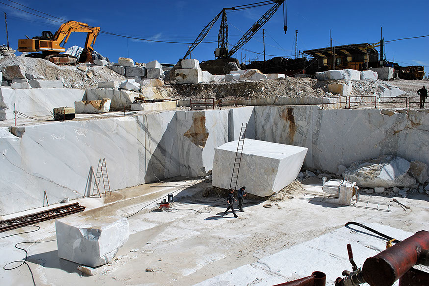 lifting a block of stone